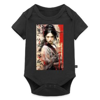 Japan Tradition Japanisch Kultur Frau - Baby Premium Kurzarmbody - Schwarz - Vorne