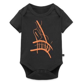 Visage de graffiti en colère sur une casquette de baseball - Body à manches courtes Premium Bébé - noir - Devant