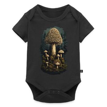 Magic morel mushroom wonder mushroom picker mushroom - Baby Premium short-sleeve bodysuit - black - Front