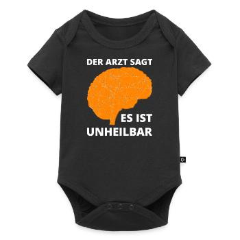 Bitcoin BTC Crypto Blockchain Münze Börse Coin - Baby Premium Kurzarmbody - Schwarz - Vorne