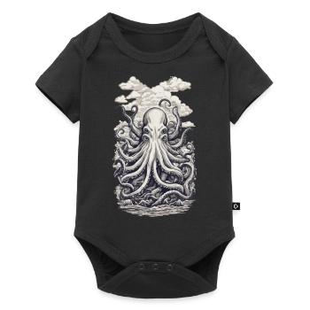 Octopus Fisherman Deep Sea Marine Design - Baby Premium short-sleeve bodysuit - black - Front
