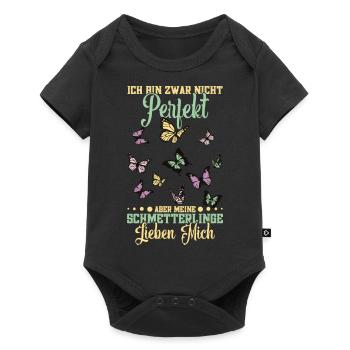 Schmetterlingsliebhaber Zucht Schmetterlingfan - Baby Premium Kurzarmbody - Schwarz - Vorne