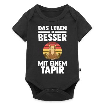 Tapir - Baby Premium Kurzarmbody - Schwarz - Vorne