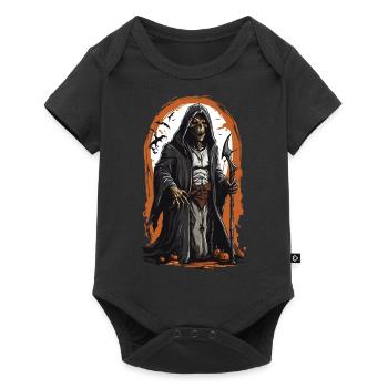 Grim Reaper Magie Halloween Mort-vivant Squelette - Body à manches courtes Premium Bébé - noir - Devant