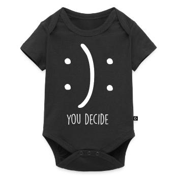 Happy Face Sad Face I Smile You Decide - Baby Premium short-sleeve bodysuit - black - Front
