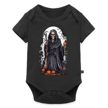 Grim Reaper's Dark Halloween Skeleton Mystery - Baby Premium short-sleeve bodysuit - black - Front