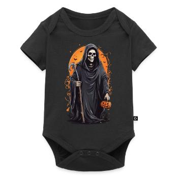 Conception de bonbons drôle Grim Reaper Halloween - Body à manches courtes Premium Bébé - noir - Devant
