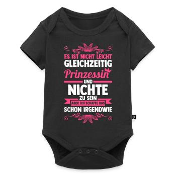 Superhelden Nichte - Baby Premium Kurzarmbody - Schwarz - Vorne