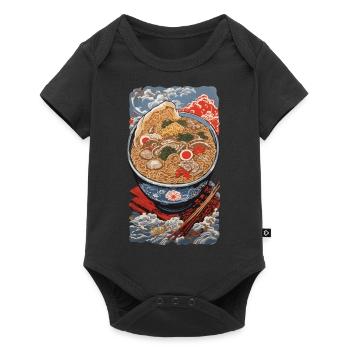 Nouilles Ukiyo-e Ramen vintage Tokyo Art Design - Body à manches courtes Premium Bébé - noir - Devant