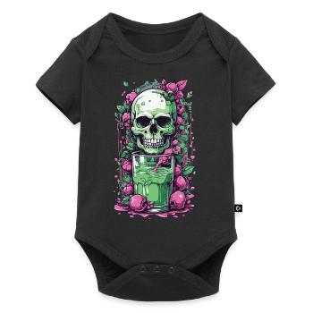 Gothic Skull Weirdcore Illustration Occult - Baby Premium short-sleeve bodysuit - black - Front