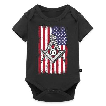 Masonic Freemasonry Fraternal - Baby Premium Kurzarmbody - Schwarz - Vorne