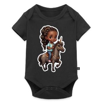 Idée cadeau Noël enfant - Body à manches courtes Premium Bébé - noir - Devant