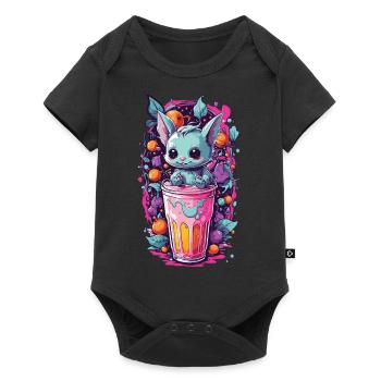 Kawaii gothique bonbons Goth monstre Pastel Design - Body à manches courtes Premium Bébé - noir - Devant