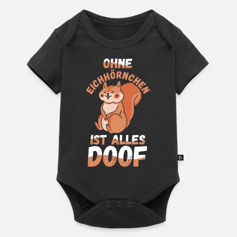 Eichhörnchen - Baby Premium Kurzarmbody - Schwarz