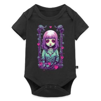 Pastel Goth Anime Gothic Girl Love Design - Baby Premium short-sleeve bodysuit - black - Front
