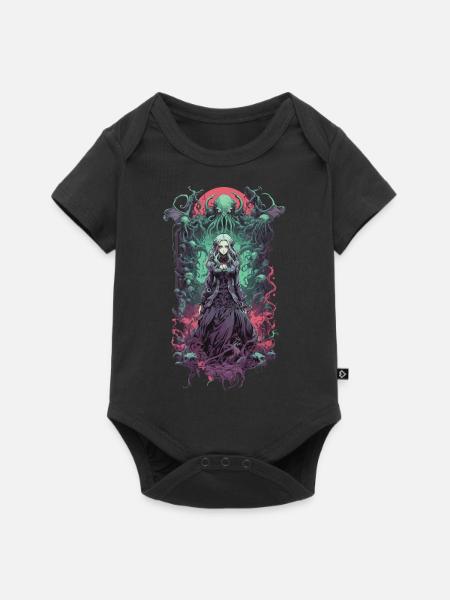 Gothic Aesthetic Unterwelt Anime witchcraft Girl - Baby Premium Kurzarmbody - Schwarz