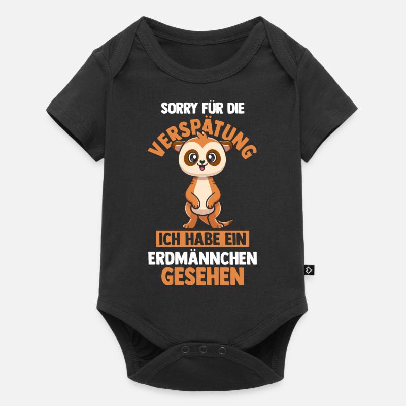 Erdmännchen - Baby Premium Kurzarmbody - Schwarz