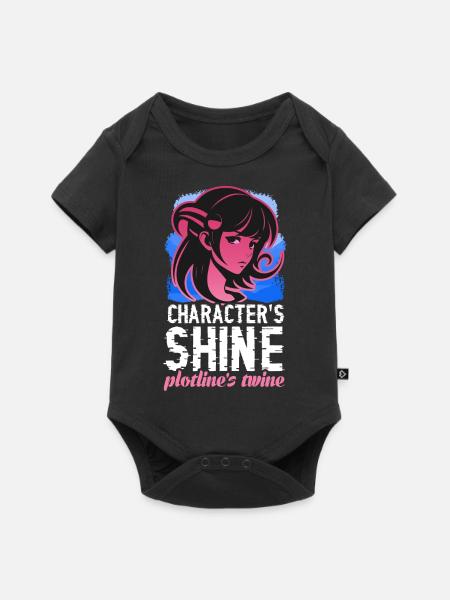 Character´s Shine plotline´s twine - Baby Premium Kurzarmbody - Schwarz