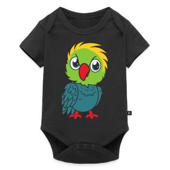 Humour petit perroquet - Body à manches courtes Premium Bébé - noir - Devant