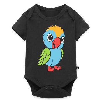 Humour petit perroquet - Body à manches courtes Premium Bébé - noir - Devant