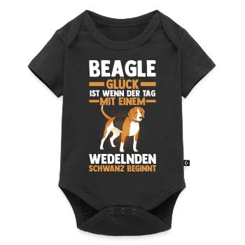 Dog Beagle - Baby Premium short-sleeve bodysuit - black - Front