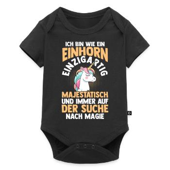 Licorne - Body à manches courtes Premium Bébé - noir - Devant