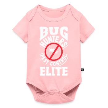 Bug Hunters Pest Control Elite Exterminator - Baby Premium Kurzarmbody - Rosa - Vorne