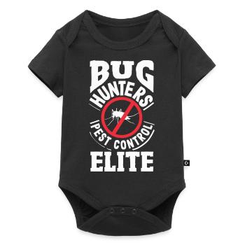 Bug Hunters Pest Control Elite Exterminator - Baby Premium Kurzarmbody - Schwarz - Vorne