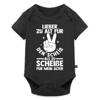 Too old for that shit - Baby Premium short-sleeve bodysuit - black - Front