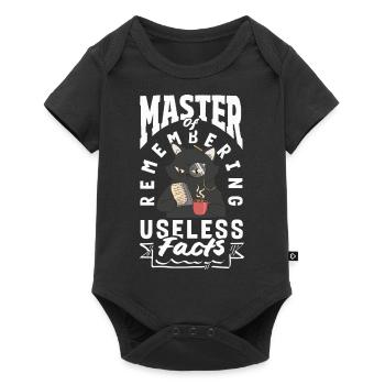 Master of Remembering Useless Facts Funny Cat - Baby Premium short-sleeve bodysuit - black - Front