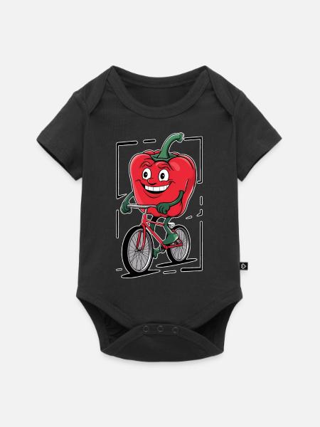 Paprika Geschenk - Baby Premium Kurzarmbody - Schwarz