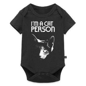 I'm a cat person - Baby Premium short-sleeve bodysuit - black - Front