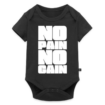 No pain, no gain - Baby Premium short-sleeve bodysuit - black - Front