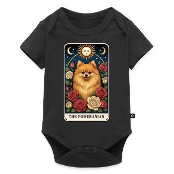 Zwergspitz - Baby Premium Kurzarmbody - Schwarz - Vorne