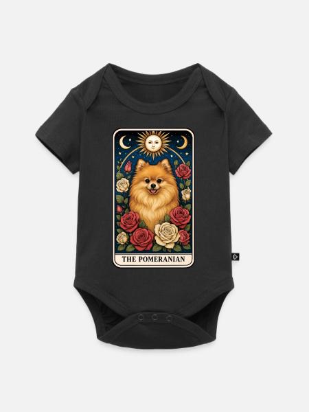 Zwergspitz - Baby Premium Kurzarmbody - Schwarz