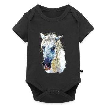 camargue horse - Baby Premium short-sleeve bodysuit - black - Front