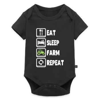 Eat Sleep Farm Repeat - Body à manches courtes Premium Bébé - noir - Devant