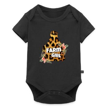 Farm Girl Cow Tag - Baby Premium short-sleeve bodysuit - black - Front