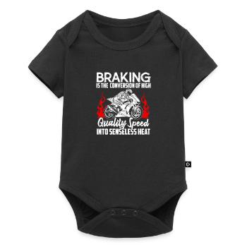 Motorcycle Superbike Biker Gift · Braking - Baby Premium short-sleeve bodysuit - black - Front