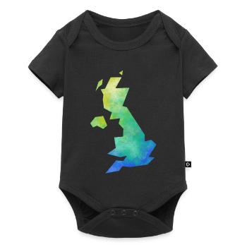 Map UK - Baby Premium short-sleeve bodysuit - black - Front