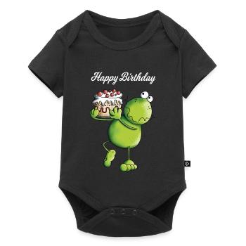 Grenouille d'anniversaire - Body à manches courtes Premium Bébé - noir - Devant