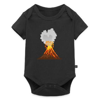 Volcano, lava, ash, magma, geologist, vulcano - Baby Premium short-sleeve bodysuit - black - Front