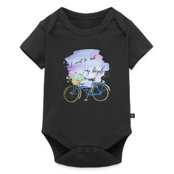 Je veux faire du vélo - Body à manches courtes Premium Bébé - noir - Devant