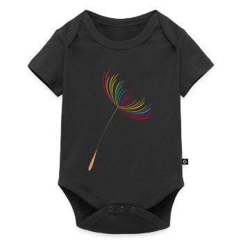 graines de pissenlit colorées et en filigrane (pissenlit) - Body à manches courtes Premium Bébé - noir - Devant