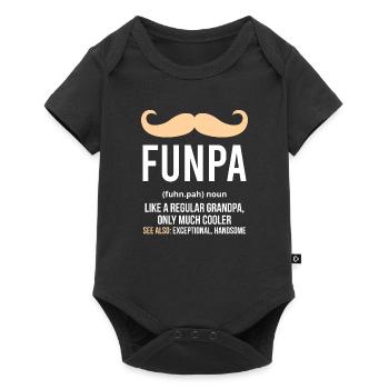 Funpa gift idea for your dearest grandpa - Baby Premium short-sleeve bodysuit - black - Front
