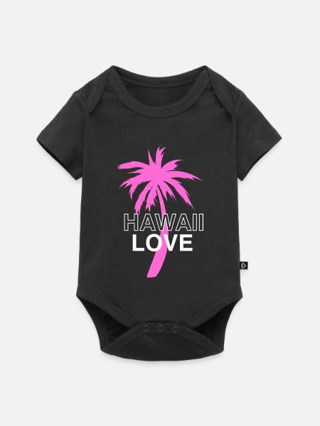 Hawaii - Baby Premium Kurzarmbody - Schwarz