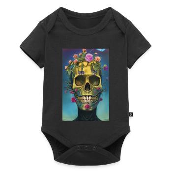 Beautiful fantasy Skull - Baby Premium short-sleeve bodysuit - black - Front
