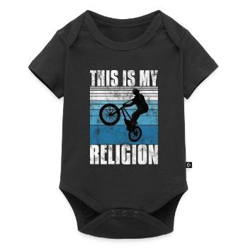 BMX is my religion Bike Bike - Baby Premium short-sleeve bodysuit - black - Front