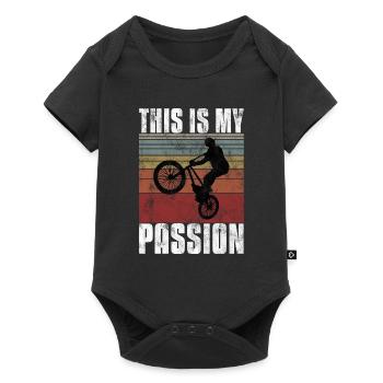 BMX is my passion Bike Bike - Baby Premium short-sleeve bodysuit - black - Front