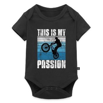 BMX is my passion Bike Bike - Baby Premium short-sleeve bodysuit - black - Front